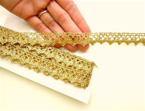 gold metallic embroidery edging on fabric|gold metallic sewing trim.